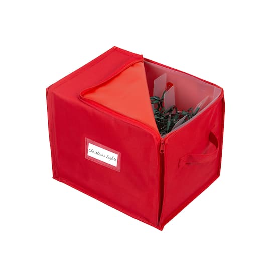 Simplify Red Stackable Christmas Tree Light Organizer Box